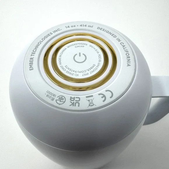 Ember Mug 2 Smart Temperature Control Mug 14oz White Set Charger Power Adapter - Picture 11 of 12